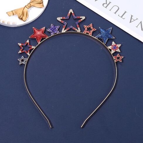 American Flag Headband 4th of July Star Hairband for Women Independence Day Patriotic Hair Accessory Party Favors in Kuwait