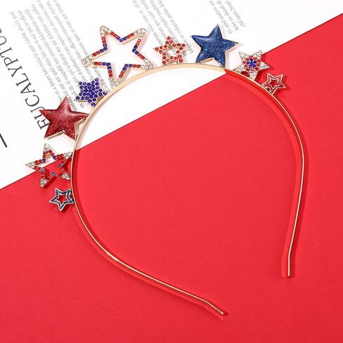 American Flag Headband 4th of July Star Hairband for Women Independence Day Patriotic Hair Accessory Party Favors in Kuwait