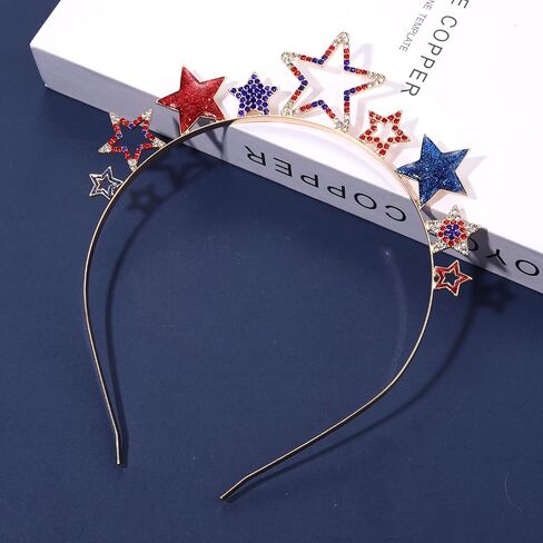 American Flag Headband 4th of July Star Hairband for Women Independence Day Patriotic Hair Accessory Party Favors in Kuwait