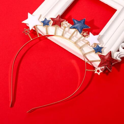 American Flag Headband 4th of July Star Hairband for Women Independence Day Patriotic Hair Accessory Party Favors in Kuwait