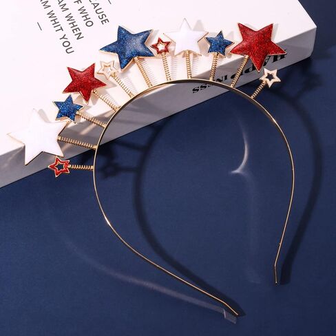 American Flag Headband 4th of July Star Hairband for Women Independence Day Patriotic Hair Accessory Party Favors in Kuwait