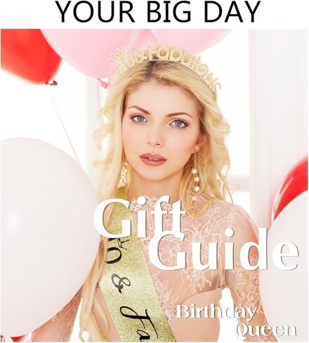 مجموعة وشاح وتاج عيد الميلاد الخمسين باللون الذهبي 50 وعصابة رأس رائعة لعيد الميلاد تاج زينة عيد الميلاد الخمسين للنساء هدايا عيد الميلاد الخمسين لزينة حفلات عيد ميلاد سعيد عمرها 50 عامًا in Kuwait