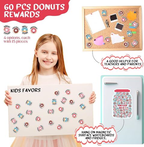60 جهاز كمبيوتر شخصى جرة مكافأة دونات المغناطيس للأطفال مخطط السلوك المغناطيسي للأطفال في المنزل إدارة السلوك أدوات الفصول الدراسية مكافأة جرة المغناطيس مخطط السلوك الإيجابي للفصول الدراسية المنزل الفتيات الأولاد in Kuwait