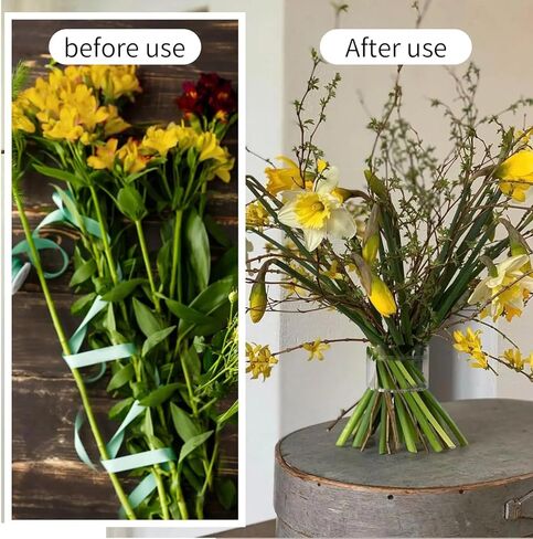 Spiral Ikebana Stem Holder 2Pcs - Bouquet Twister for Flower Arrangement, DIY Floral Art Accessory for Wedding Home Romantic Decoration (Large+Small) in Kuwait