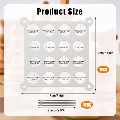 2pcs Chess Piece Holder, Resin Chess Piece Die Holder with 2 Holder & 8 Legs Chess Piece Stand Silicone Dies Accessories for Making Game Kit(Dies Not Included) in Saudi Arabia