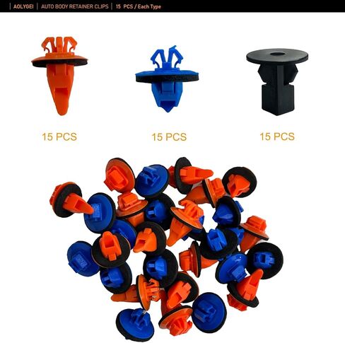 C68 100PCS for Toyota Trim Door Panel Clips Trim Panel Retainer for Tacoma, Tundra, Camry, Corolla, Avalon, Sienna, Replace OEM: 90467-10188 with 1Pcs Plastic Fastener Remover in Saudi Arabia