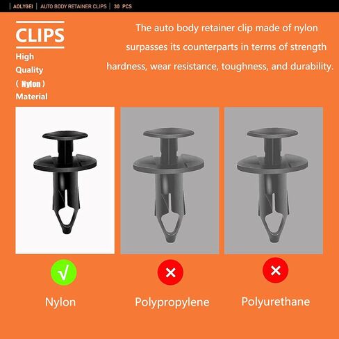 C68 100PCS for Toyota Trim Door Panel Clips Trim Panel Retainer for Tacoma, Tundra, Camry, Corolla, Avalon, Sienna, Replace OEM: 90467-10188 with 1Pcs Plastic Fastener Remover in Saudi Arabia