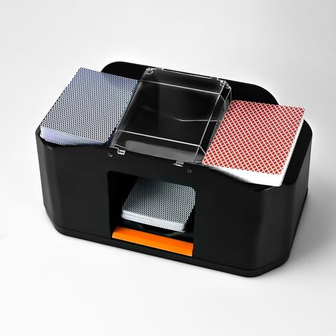 Nileole 2 Decks Quiet Card Shuffler, Automatic 2000 MAh Rechargeable Electric Shuffler, Playing Cards, Texas Hold'em, Poker, Home Card Games, Blackjack 1 in Saudi Arabia