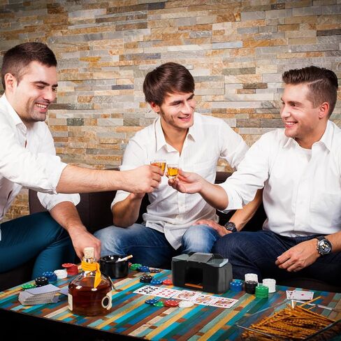 Nileole 2 Decks Quiet Card Shuffler, Automatic 2000 MAh Rechargeable Electric Shuffler, Playing Cards, Texas Hold'em, Poker, Home Card Games, Blackjack 1 in Saudi Arabia