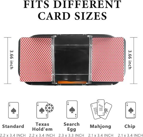Nileole 2 Decks Quiet Card Shuffler, Automatic 2000 MAh Rechargeable Electric Shuffler, Playing Cards, Texas Hold'em, Poker, Home Card Games, Blackjack 1 in Saudi Arabia