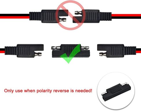 SAE Connector Tinned Copper Extension Cable 30cm 10AWG with Cover Polarity Adapter 2 Pin Quick Connect Disconnect Replacement Pigtail for Solar System Trolling Camper Tractors RV(4PCS) in Saudi Arabia
