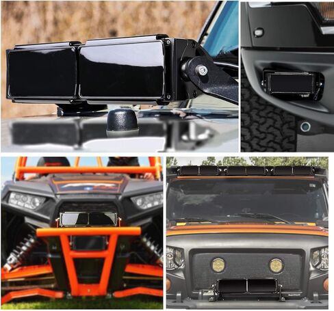 أغطية كهرمانية للضوء مكعب مقاس 3 بوصات، أغطية أغطية LED صفراء أغطية إضاءة مربعة أغطية واقية من شريط الضوء من البولي كربونات أغطية عدسات LED مكعبة مصابيح الضباب in Kuwait