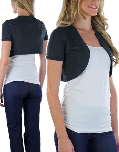 ToBeInStyle Women’s Short Sleeve Stylishly Versitile Bolero Sweater in Saudi Arabia