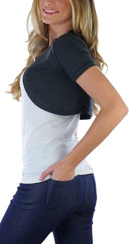 ToBeInStyle Women’s Short Sleeve Stylishly Versitile Bolero Sweater in Saudi Arabia