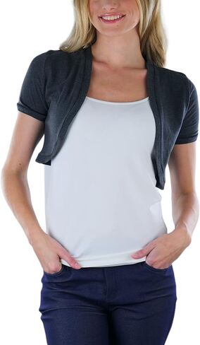 ToBeInStyle Women’s Short Sleeve Stylishly Versitile Bolero Sweater in Saudi Arabia
