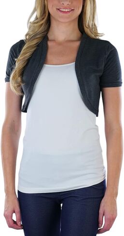 ToBeInStyle Women’s Short Sleeve Stylishly Versitile Bolero Sweater in Saudi Arabia