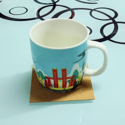 16 Pcs Self-Adhesive Cork Squares, 4 x 4 Inch Cork Tiles Backing Sheets,Mini Wall Cork Mat,Cork Tiles,for Cork Coasters Pads and DIY Crafts,Wood Color, 4",Squares in Kuwait