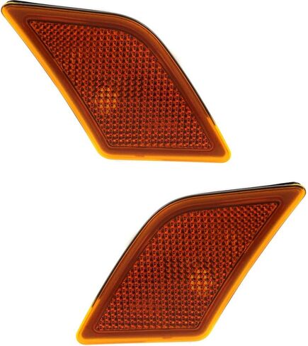 For 2008-2011 Mercedes-Benz C300 Pair Driver and Passenger Side Turn Signal/Side Marker Light DOT Certified Lens and Housing Only MB2554100 MB2555100 - Replaces 204 820 01 21 204 820 02 21 in Saudi Arabia