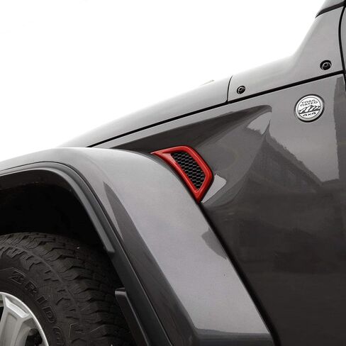 Voodonala for Jeep JL Side Air Conditioning Vent Outlet Decoration Trim for 2018-2022 Jeep Wrangler JL JLU Gladiator JT Trunk, Bright Silver in Saudi Arabia