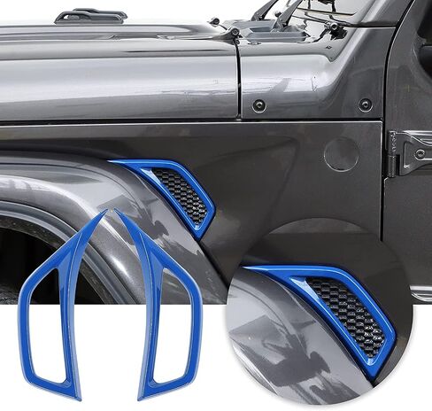 Voodonala for Jeep JL Side Air Conditioning Vent Outlet Decoration Trim for 2018-2022 Jeep Wrangler JL JLU Gladiator JT Trunk, Bright Silver in Saudi Arabia