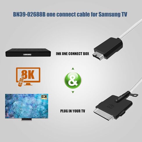 BN39-02688B كابل توصيل واحد غير مرئي مناسب لأجهزة التلفاز الذكية Samsung Neo QLED 8K QN800A QN800B QN900A QN900B Series كابل تلفزيون in Kuwait