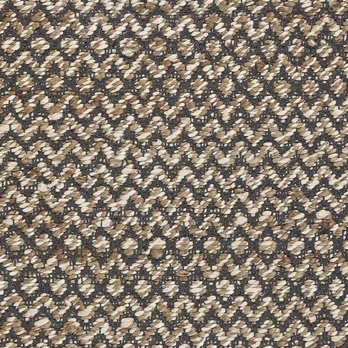 سجادة LR Home Fiber مع سجادة شيفرون عميقة، مقاس 2'0 بوصة × 5'8 بوصة، طبيعي/رمادي in Kuwait