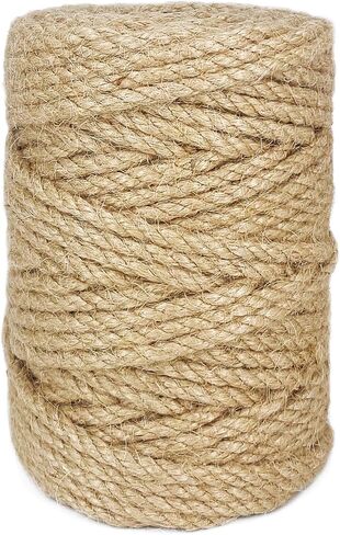 Leecogo 4mm Jute Rope 164 Feet Heavy Duty and Thick Twine Rope for Gardening Arts Crafts Packing Bundling Recycling and Home Decor Brown in Saudi Arabia