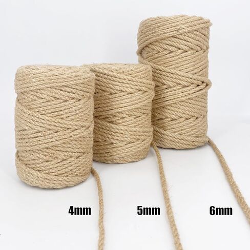 Leecogo 4mm Jute Rope 164 Feet Heavy Duty and Thick Twine Rope for Gardening Arts Crafts Packing Bundling Recycling and Home Decor Brown in Saudi Arabia