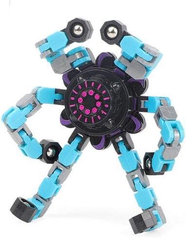 2024 New Fidget Toy Spinners Sensory Robot Toy (Blue), Small in Saudi Arabia