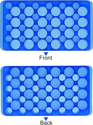 MECCANIXITY Centrifuge Tube Rack 11mm/7.5mm Hole 24-Well Double Panel Polypropylene for 0.5ml/1.5ml/2ml Tube Pack of 2 in Saudi Arabia
