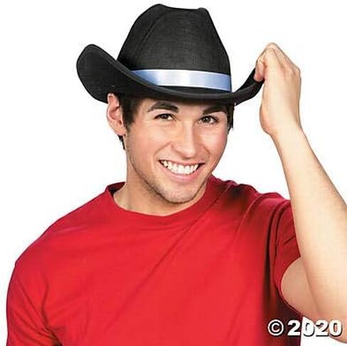 Fun Express Black Cowboy Hat - for Party and Costume Apparel - One Size fits Most Adults in Saudi Arabia