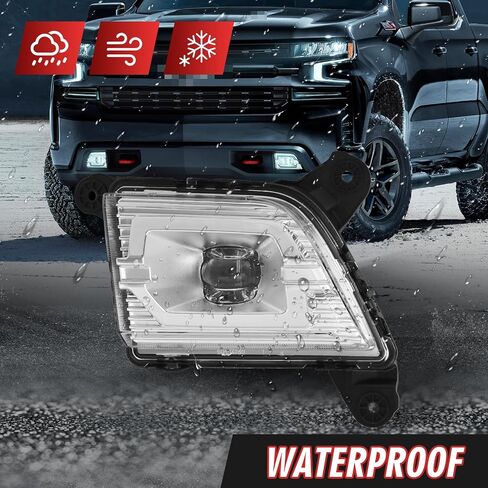 GM2592315 Front Bumper Fog Halogen Light Left Driver Side Enhance visibility for 2016 2017 2018 CHEVROLET SILVERADO 84000614 GM2593315 in Kuwait