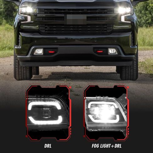 GM2592315 Front Bumper Fog Halogen Light Left Driver Side Enhance visibility for 2016 2017 2018 CHEVROLET SILVERADO 84000614 GM2593315 in Kuwait