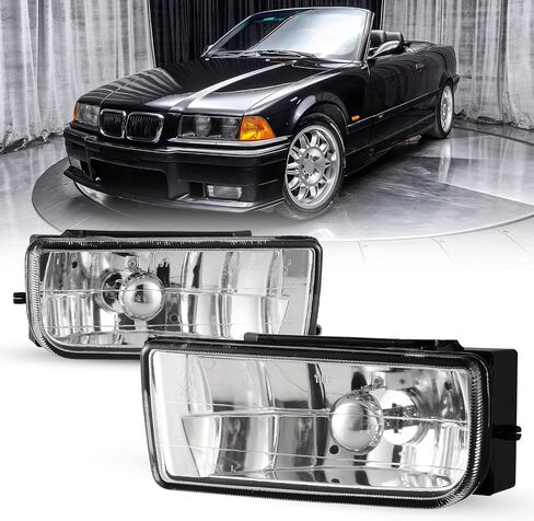 مصابيح الضباب لسيارة BMW M3 E36 3 Series 1992 1993 1994 1995 1996 1997 1998 1999 مجموعة استبدال مصابيح الضباب مع مصابيح H1 12V 55W - زوج واحد (عدسة شفافة) in Kuwait