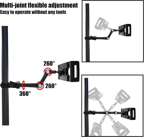 Tablet Holder for Mic Stand iPad Holder Microphone Stand Music Stand for Tablet iPad Compatible with 4.7-12.9 Inch Devices Multi-Angle Adjustable 10" Long Aluminum Alloy Mount in Saudi Arabia