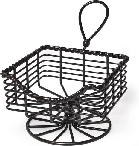 Gourmet Basics by Mikasa Rope Centerpiece Fruit Storage Basket, 11", Black in Saudi Arabia