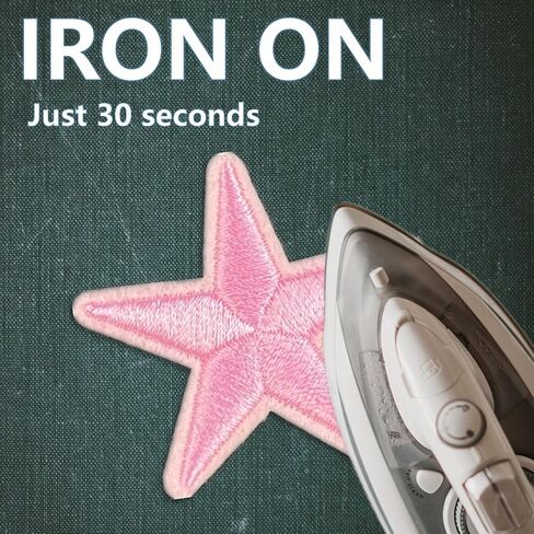 Star Iron On Patches, Stars Embroidery Applique Patch, Cute DIY Decorative Patches for Clothing Jeans Jackets Backpacks Hats (64 Pieces 16 Color) in Saudi Arabia