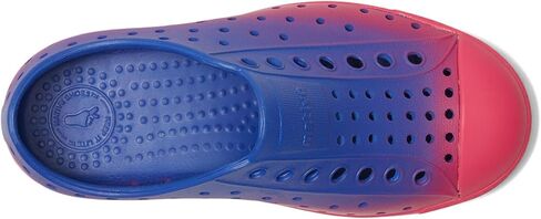 Native Shoes Kids Jefferson Sugarlite Ombre (طفل كبير) - جزء علوي من مادة EVA مثقوب - مقدمة مستديرة - طراز سهل الارتداء مغامرة أزرق/وردي التوت/Adventure Radberry Ombre 5 Big Kid M in Saudi Arabia