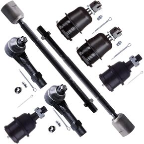 SCITOO 8pcs 2WD Front Suspension Kit Inner Outer Tie Rod Ends Upper Lower Ball Joints Kit Fit 1991-1996 For Dodge Dakota RWD ES3011RL EV252 K7025 K778