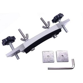 1 Set Acoustic Guitar Bridge Clamp 6 & 12 String Acoustic Guitar Bridge Repair Replace Tool with 2 Metal Blocks, L Wrench