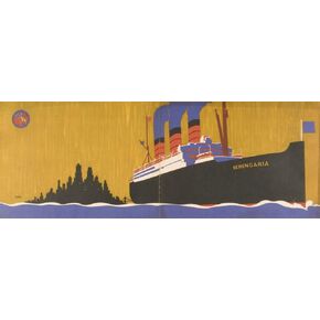 Posterazzi DPI1859448LARGE Cunard Line Promotional Brochure for Berengaria Circa 1930 Photo Print, 48 x 16, Multi