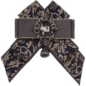 black bow ties for men ribbon tie bow tie bowknot diamond rhinestone brooch for men suit