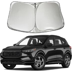 Car Windshield Sun Shade Sunshade Compatible with Ford Escape 2013-2019 Fiesta 2011-2019 Focus Hatchback 2012-2017 2018 ST SE Accessories, Car Front Window Sun Shield