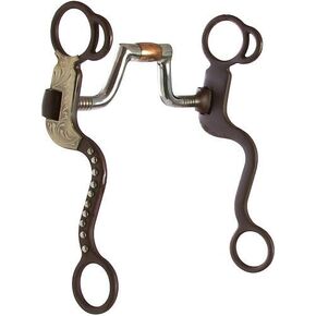 Western AT Silver Dot Square Port S-Shank Bit