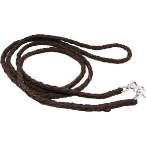 ProRider Horse Horse Western Purple Leather Round Braided Roper Reins 6652