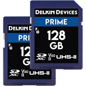 128GB Prime UHS-II (V60) SDXC Memory Cards (2PK)