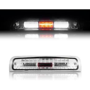LED 3rd Brake Light Compatible with 2010-2013 Ram 1500 2500 3500 Models, High Mount Stop Brake Cargo Light for 2009 Dodge Ram 1500 models only Rear Cargo Lamp Chrome Housing Clear Lens