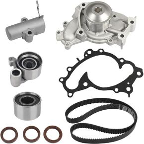 PAROD Timing Belt Kit w/Water Pump fit for 02-03 Lexus ES300, 04-06 ES330, RX330, 06-08 RX400h, 02-06 Toyota Camry, 2001-2010 Toyota Highlander, 04-06 Toyota Sienna, 04-08 Toyota Solara,3.0L 3.3L V6