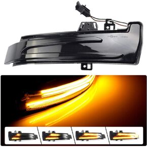 Hacreyatu Dynamic Led Side Mirror Sequential Turn Signal Lights For Mercedes Benz A/B/C/E/S/CLA/GLA/GLK/CLS Class W176 W246 W204 W212 X156 C250 C300 C350+ (Blue+Yellow)