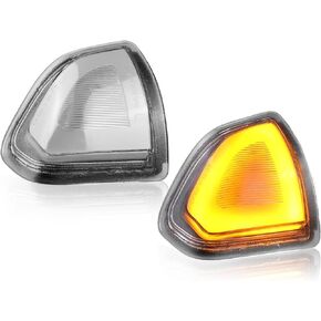 Switchback Ram Tow Mirror Turn signal Lights Running Lamp replace for 2010-2021 Dodge Ram 1500, 2010-2018 Ram 2500 3500 Clear Lens